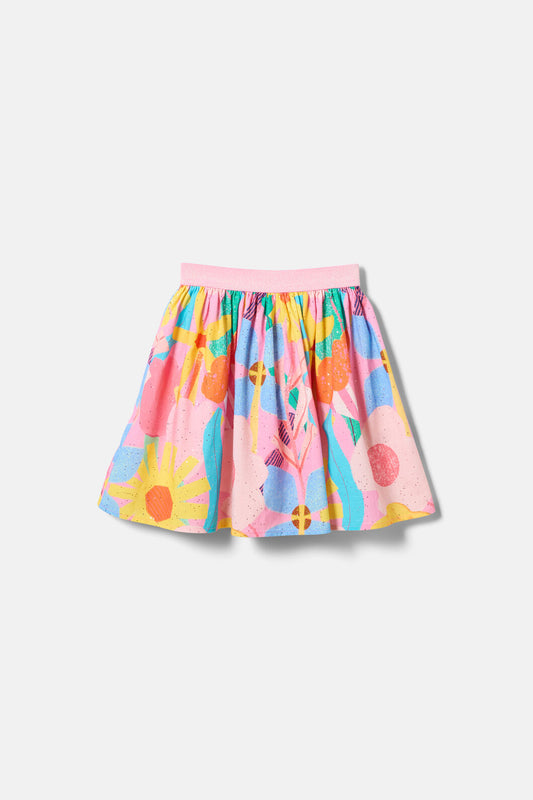 Gorman NZ - Cut Paste Floral Kids Skirt - pink