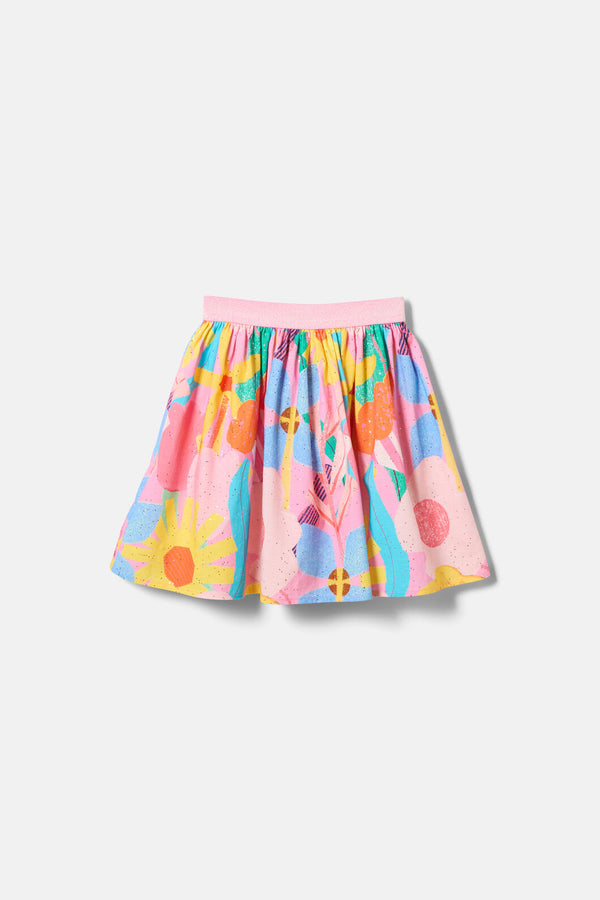 Gorman NZ - Cut Paste Floral Kids Skirt - pink
