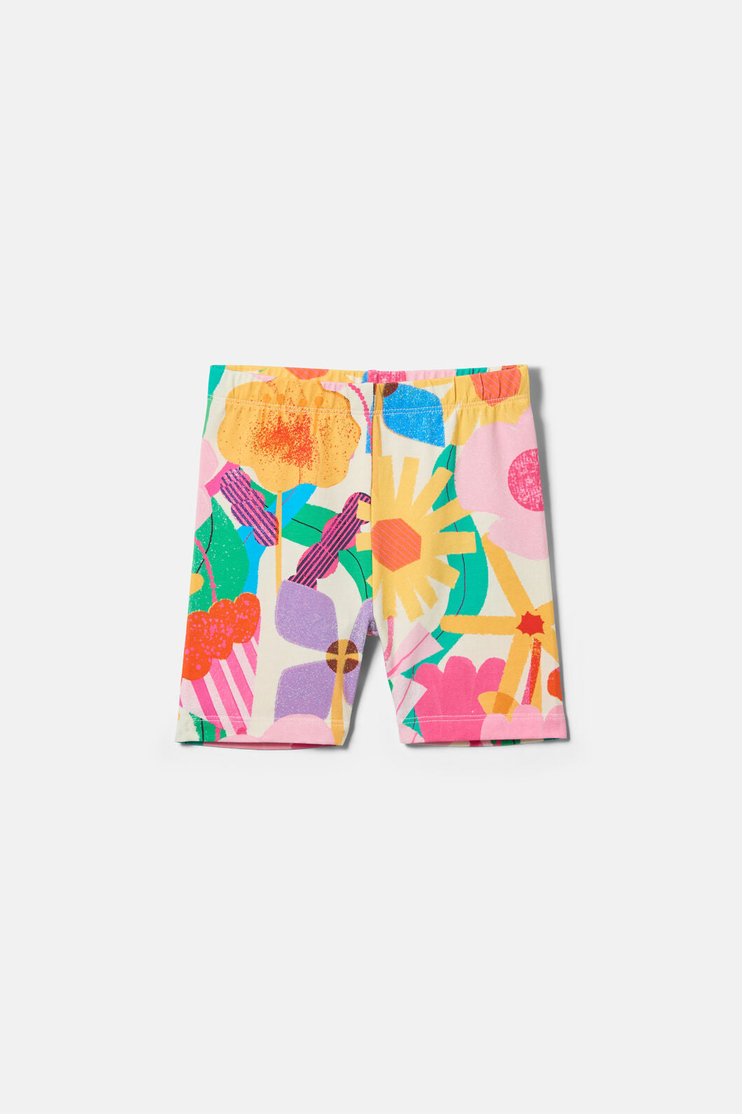Gorman NZ - Cut Paste FloralKidsBikeShorts - cream