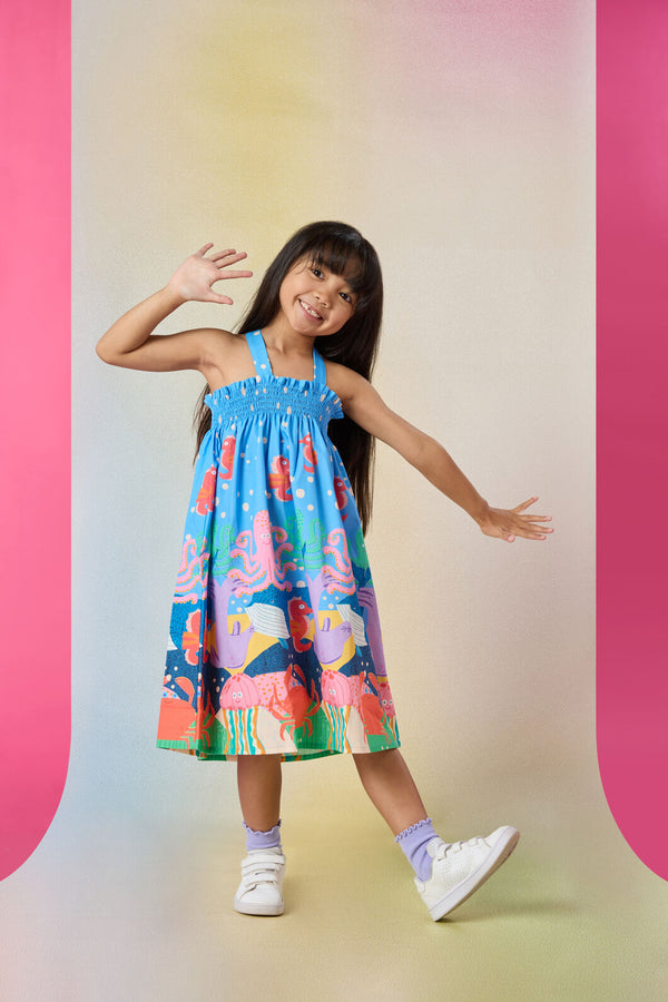 Gorman NZ - Under The Sea Kids Dress - blue