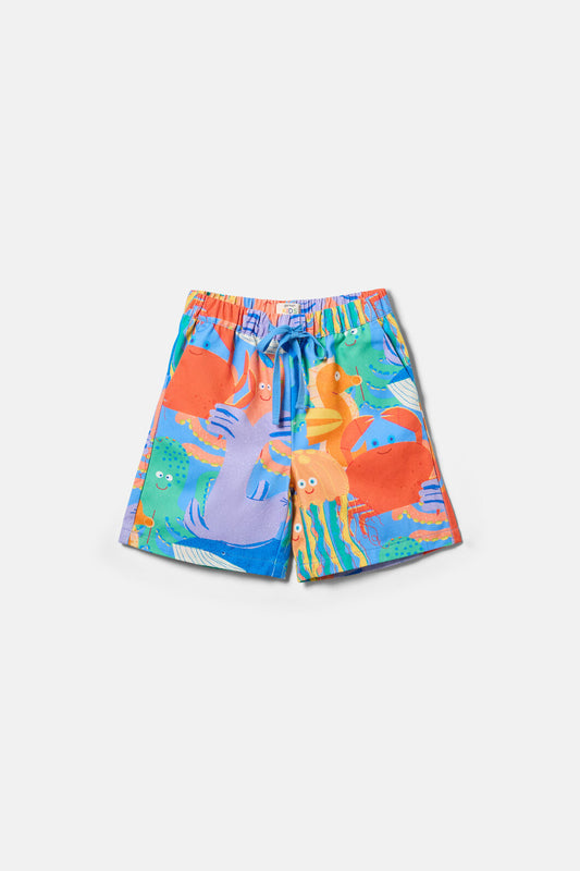 Gorman NZ - Under The Sea Kids Shorts - blue