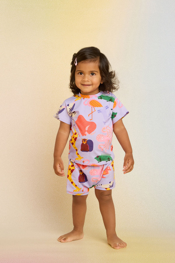 Gorman NZ - Zoo Tropic Baby SS T-Shirt - lilac