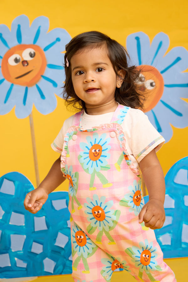 Gorman NZ - Walking Daisy Baby Overalls - pink