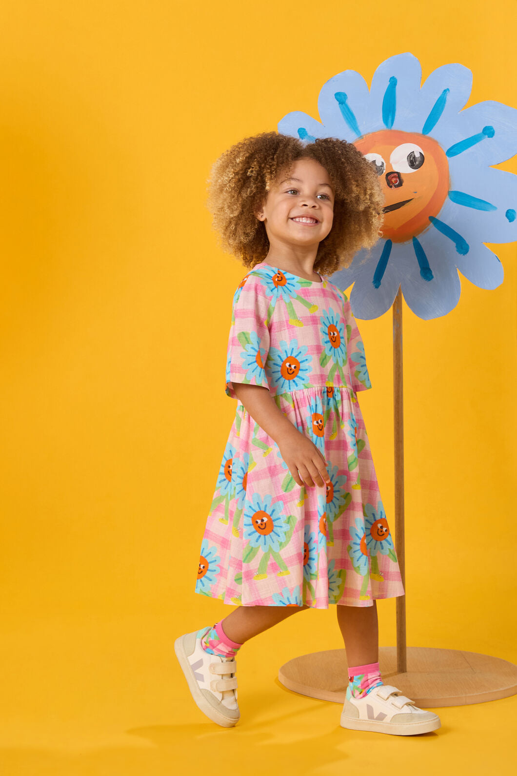 Gorman NZ - Walking Daisy Kids Dress - pink