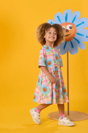Gorman NZ - Walking Daisy Kids Dress - pink