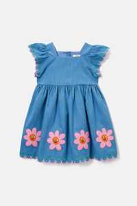 Gorman NZ - Daisy Embroidery Kids Dress - denim