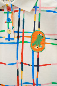 Gorman NZ - Rex Check Kids Polo Top - cream