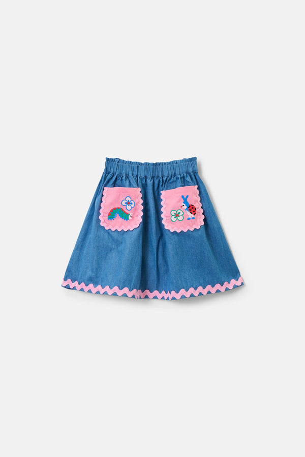 Gorman NZ - Hyper Bugs Kids Denim Skirt - denim