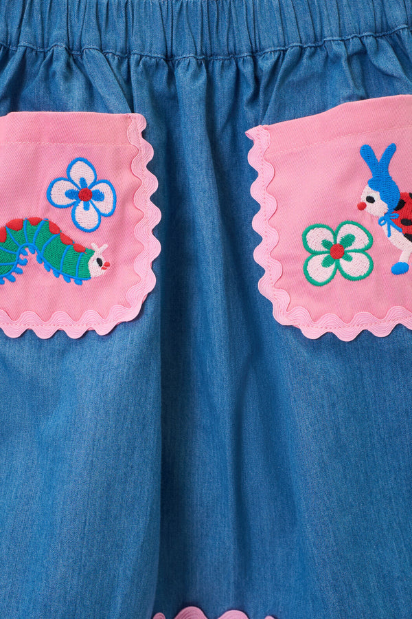 Gorman NZ - Hyper Bugs Kids Denim Skirt - denim