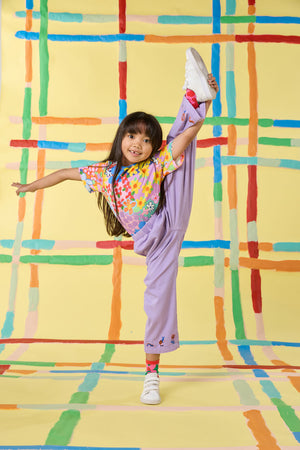 Gorman NZ - Hyper Embroidery Kids Pant - lilac