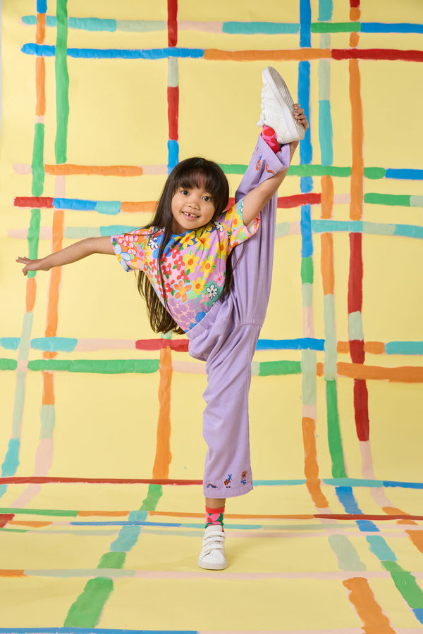 Gorman NZ - Hyper Embroidery Kids Pant - lilac