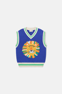 Gorman NZ - Sports Lion Kids Knit Vest - blue