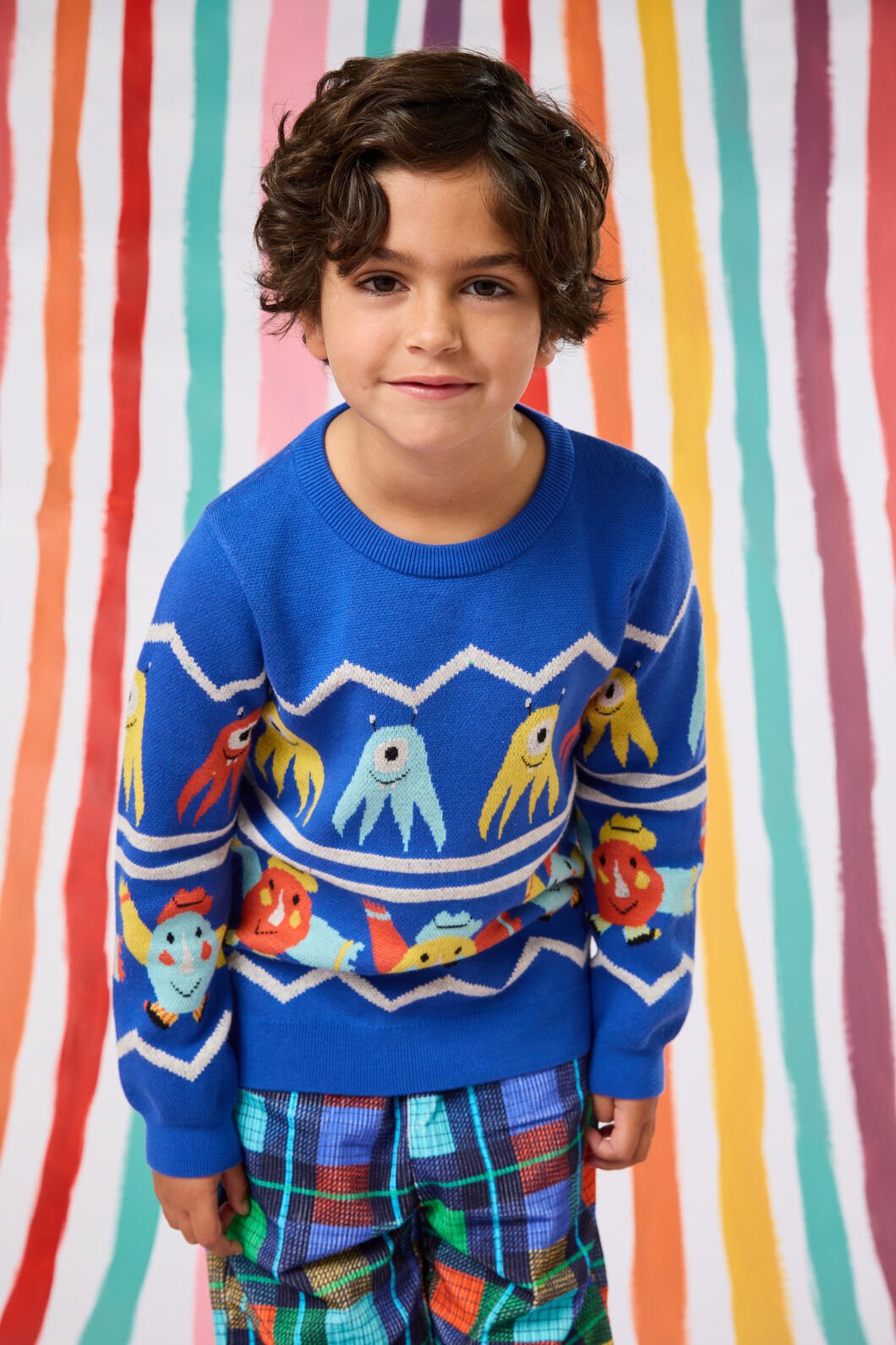 Gorman NZ - Monsters Play Kids Jumper - blue