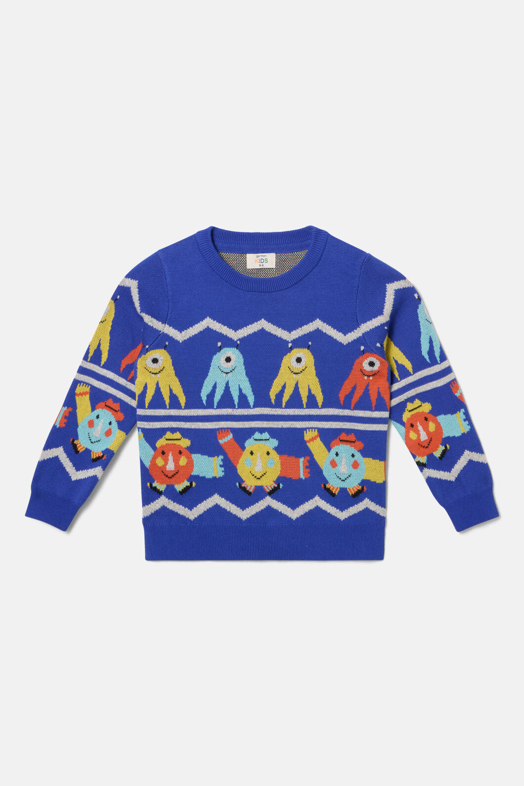 Gorman NZ - Monsters Play Kids Jumper - blue