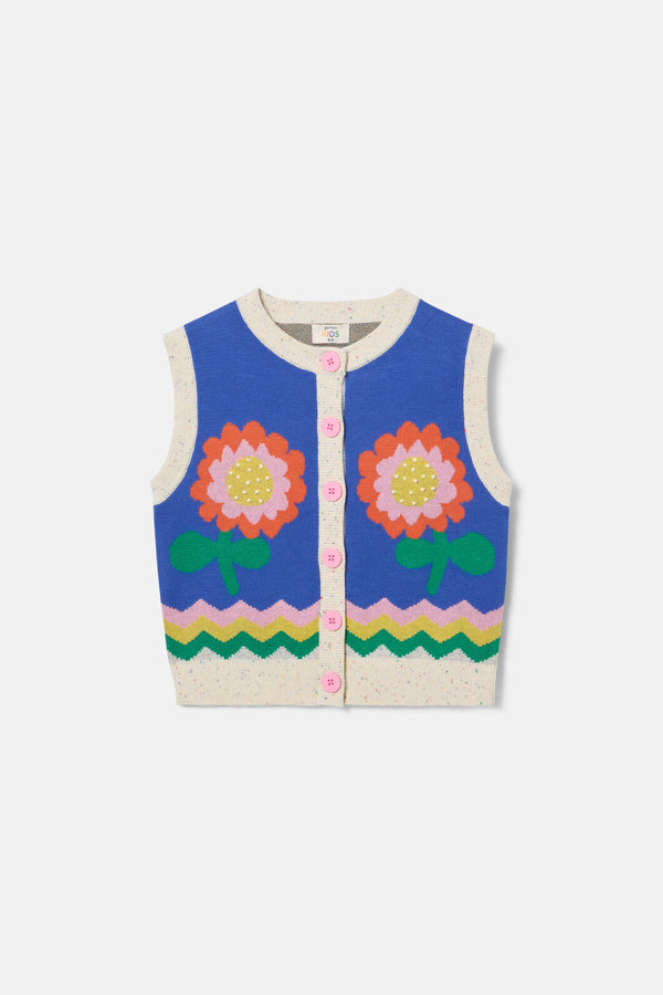 Gorman NZ - Floral Button Up Kids Vest - blue
