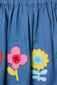 Gorman NZ - Geo Floral Kids Denim Skirt - denim