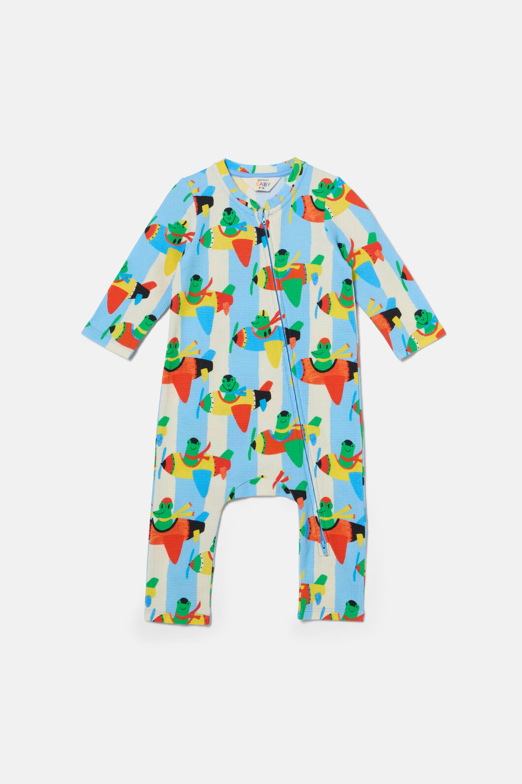 Gorman NZ - Flying Frogs Baby Onesie - stripe