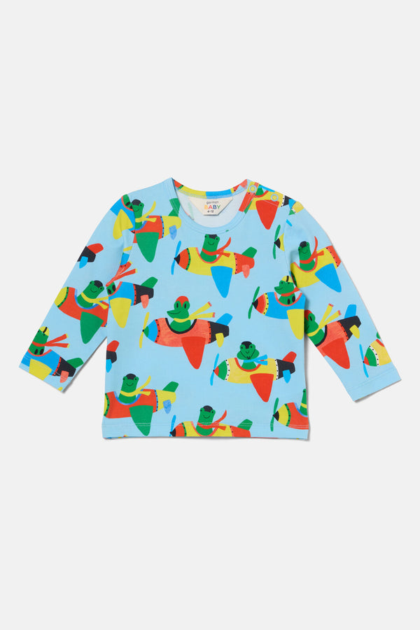 Gorman NZ - Flying Frogs Baby T-Shirt - blue