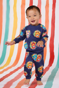 Gorman NZ - Lion Spot Baby Sweater - navy
