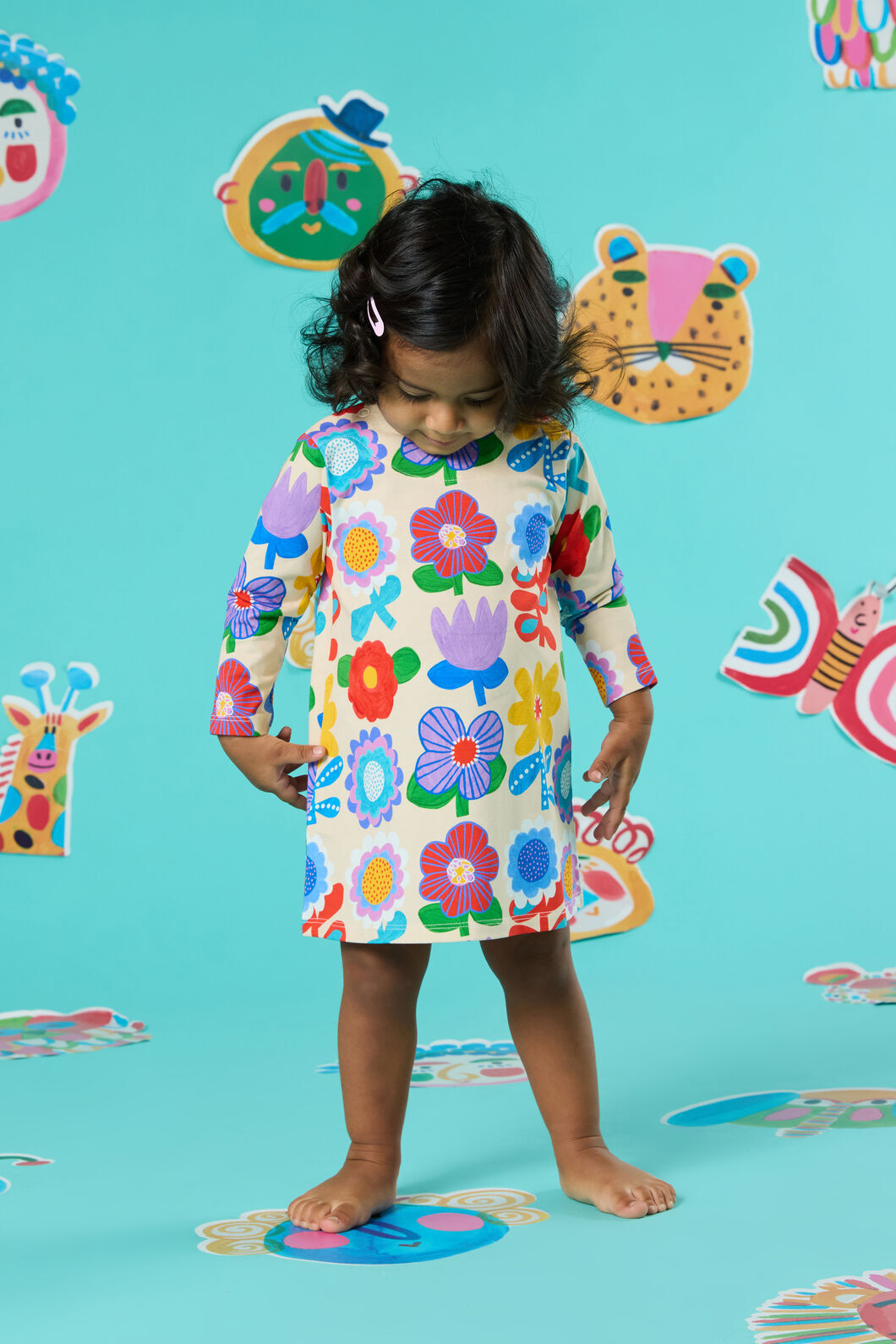 Gorman NZ - Geo Floral Baby Dress - cream