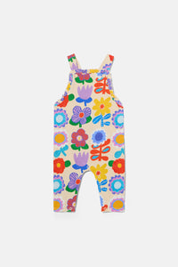 Gorman NZ - Geo Floral Baby Frill Overalls - cream