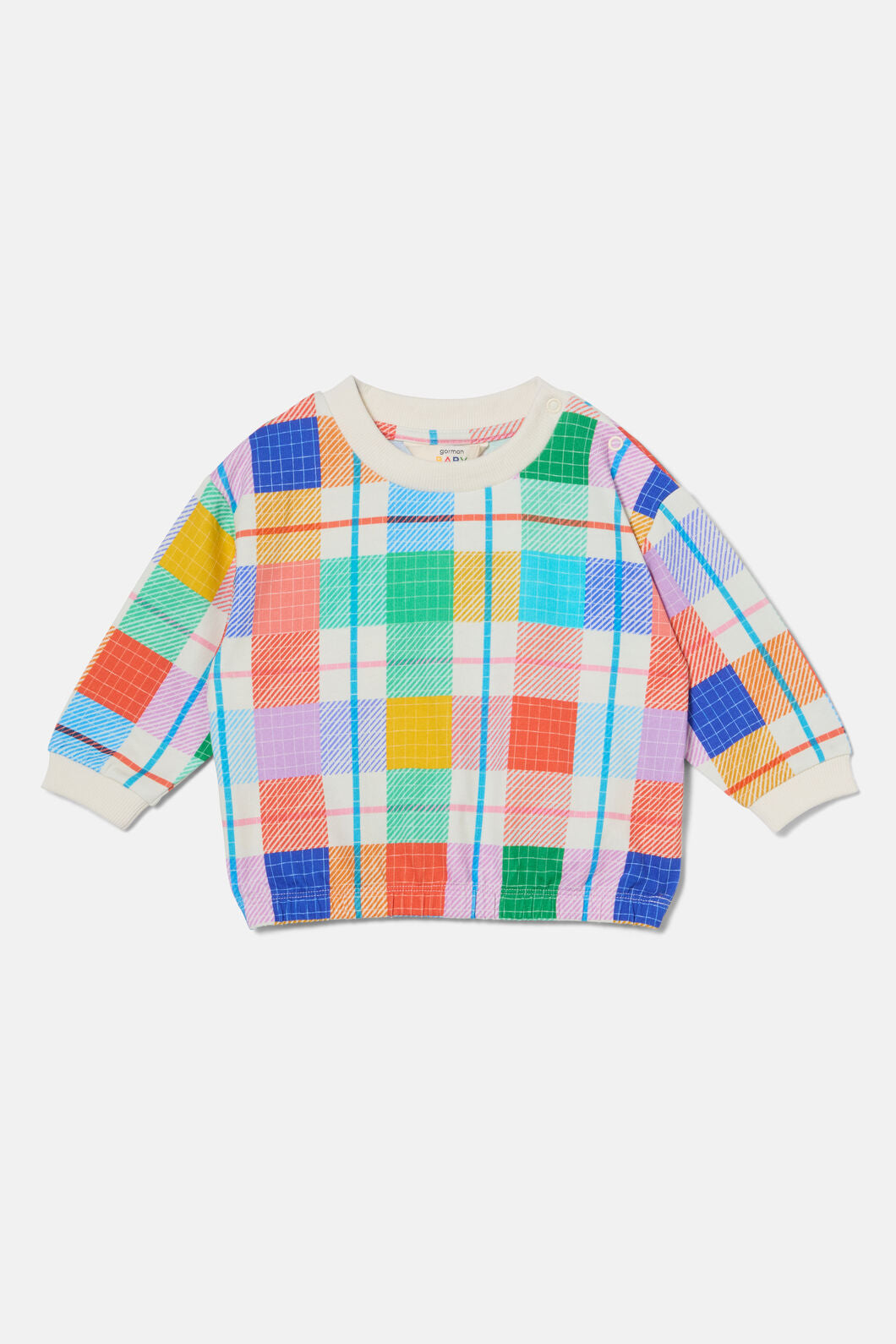 Gorman NZ - Rainbow Check Baby Sweater - multi