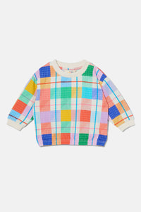 Gorman NZ - Rainbow Check Baby Sweater - multi