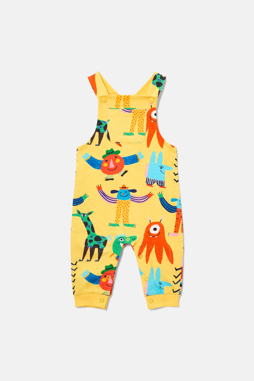 Gorman NZ - Monster Play Baby Overalls - yellow