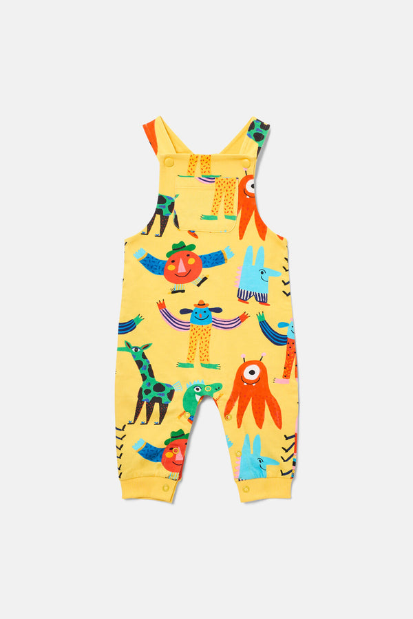 Gorman NZ - Monster Play Baby Overalls - yellow