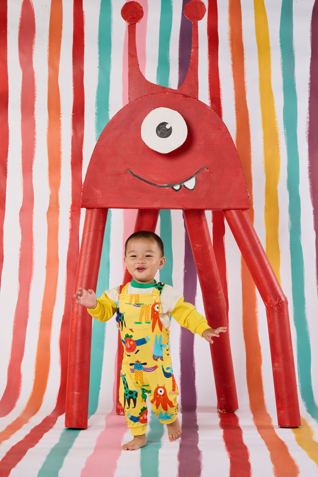 Gorman NZ - Monster Play Baby Overalls - yellow