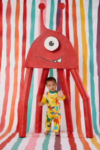 Gorman NZ - Monster Play Baby Overalls - yellow