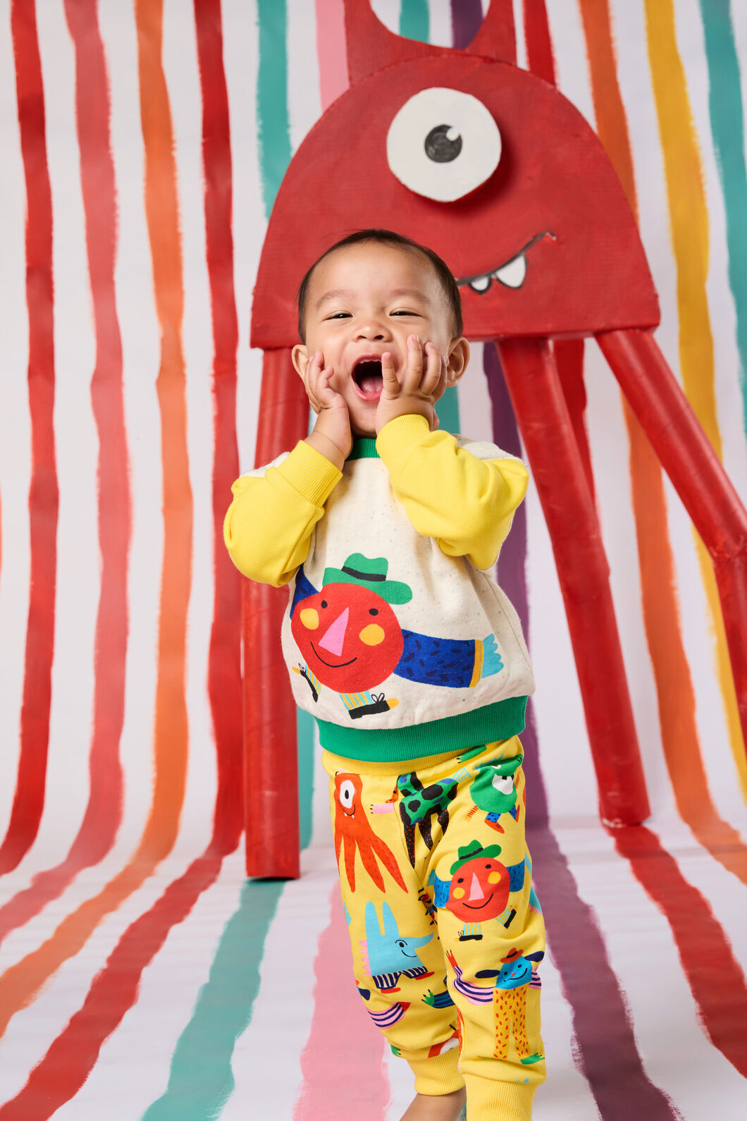 Gorman NZ - Happy Monster Baby Sweater - multi