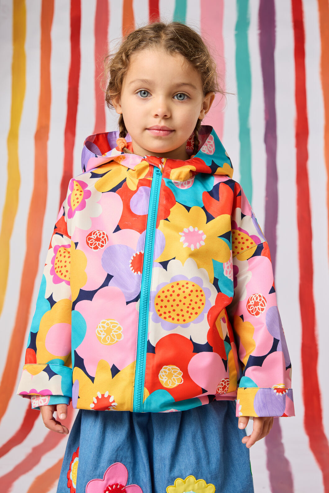 Gorman NZ - Geo Floral Kids Raincoat - multi