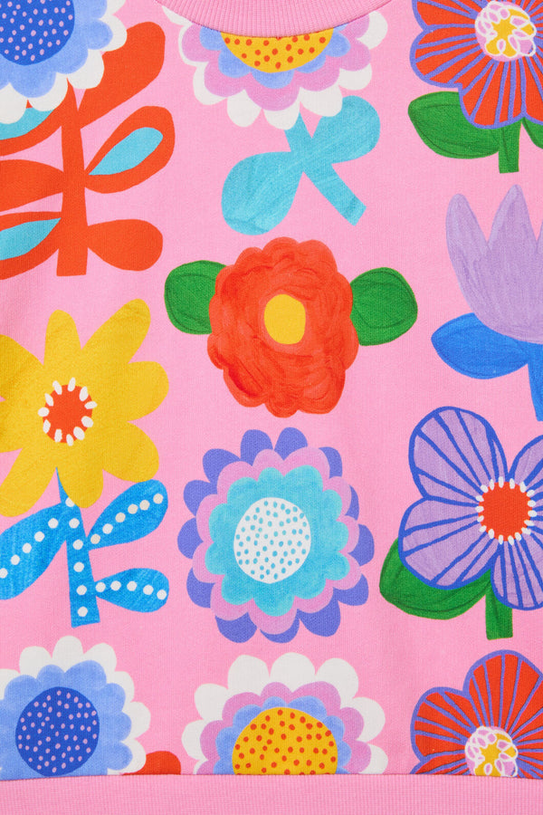 Gorman NZ - Geo Floral Kids Sweater - pink