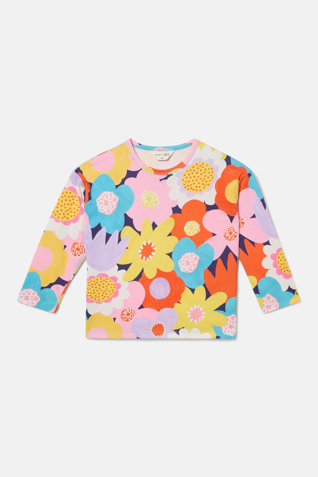 Gorman NZ - Geo Floral Kids L/S T-Shirt - multi