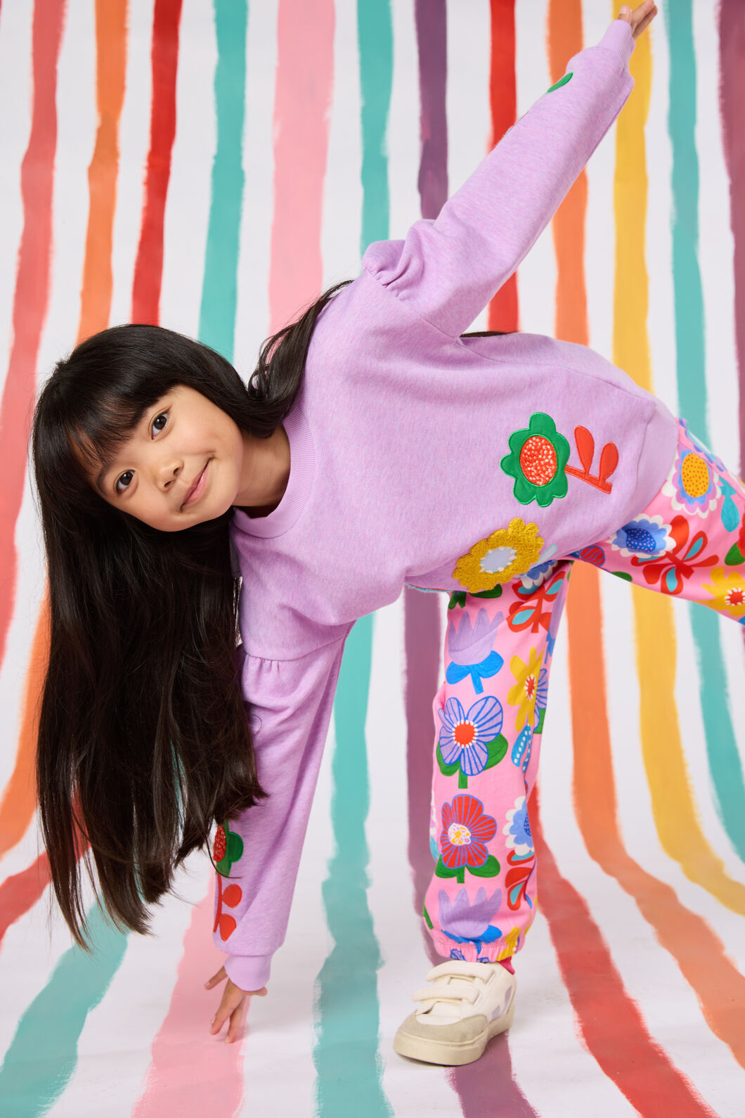 Gorman NZ - Applique Floral Kids Sweater - pink