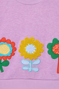 Gorman NZ - Applique Floral Kids Sweater - pink