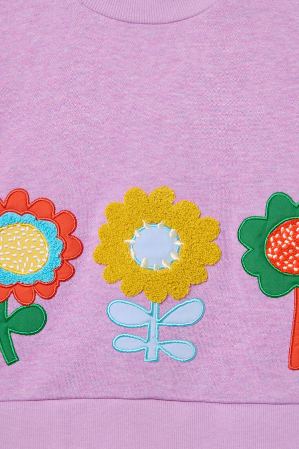 Gorman NZ - Applique Floral Kids Sweater - pink