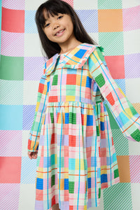 Gorman NZ - Rainbow Check Kids Dress - multi