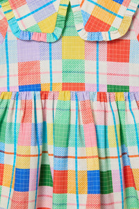 Gorman NZ - Rainbow Check Kids Dress - multi