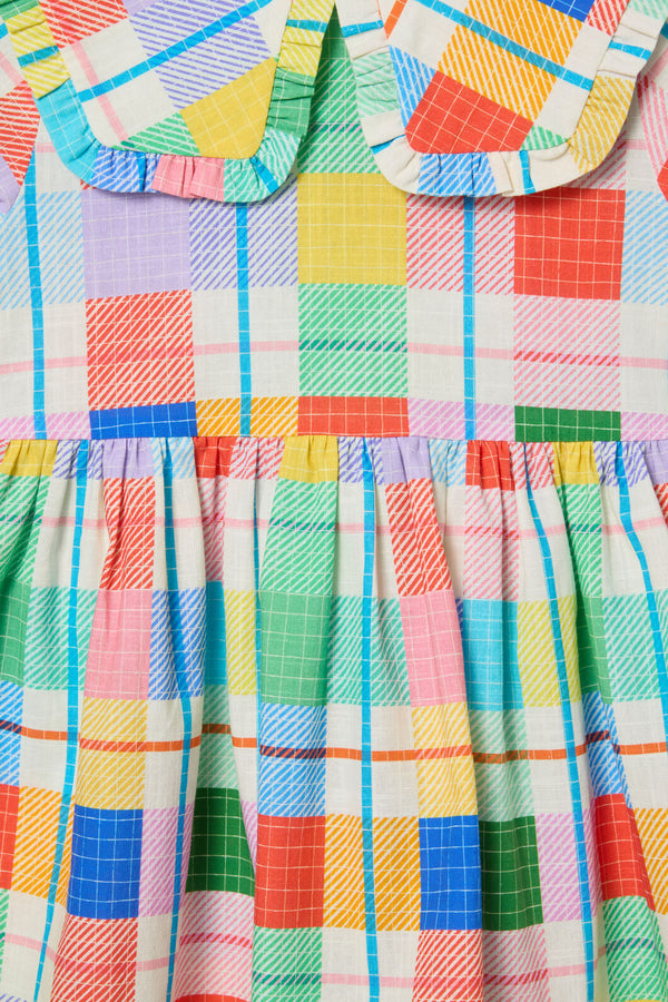 Gorman NZ - Rainbow Check Kids Dress - multi