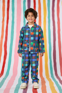 Gorman NZ - Navy Check Kids Cord Pant - navy