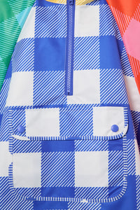 Gorman NZ - Gingham Splice Kids Poncho - multi