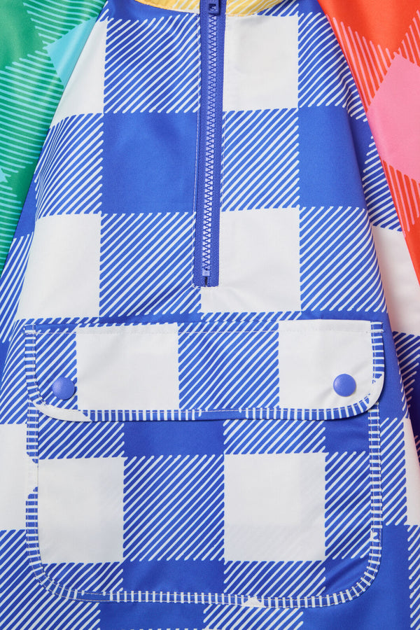 Gorman NZ - Gingham Splice Kids Poncho - multi