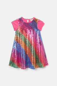 Gorman NZ - Stripe Sequin Kids Dress - multi