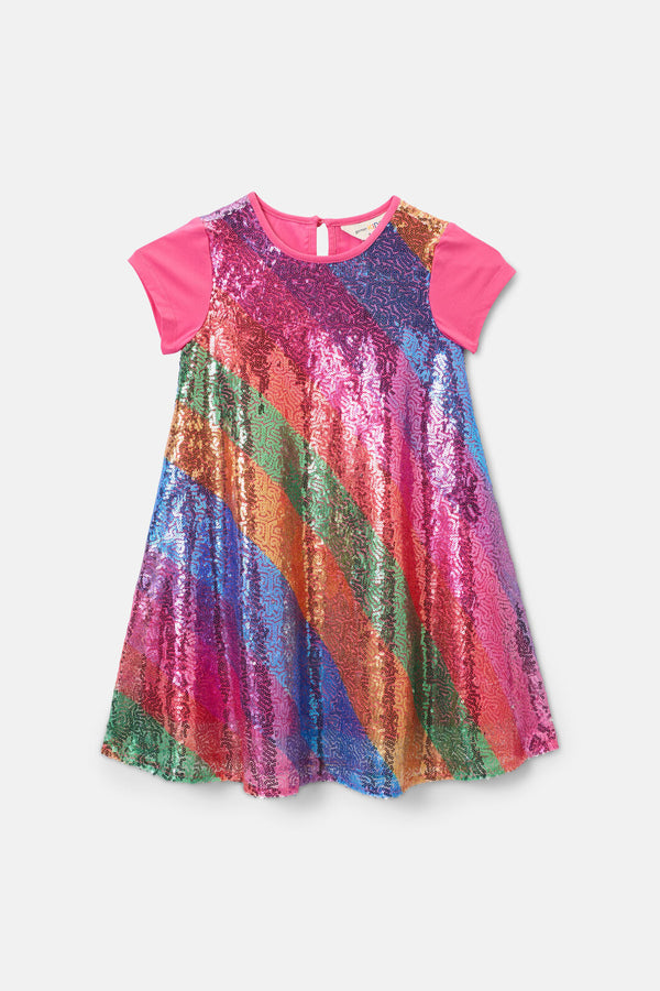 Gorman NZ - Stripe Sequin Kids Dress - multi