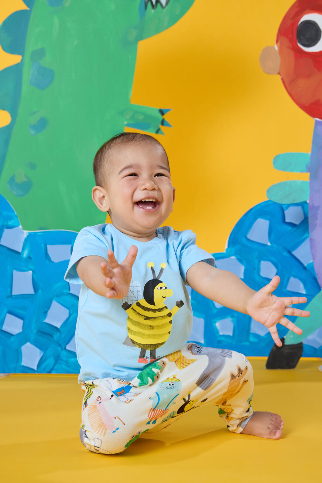 Gorman NZ - Bee Guy Baby T-Shirt-Blue - blue