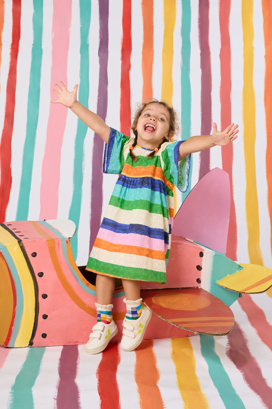 Gorman NZ - Painted Stripe Kids Dress - multi