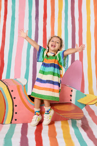 Gorman NZ - Painted Stripe Kids Dress - multi