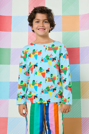 Gorman NZ - Flying Frogs Kids T-Shirt - blue